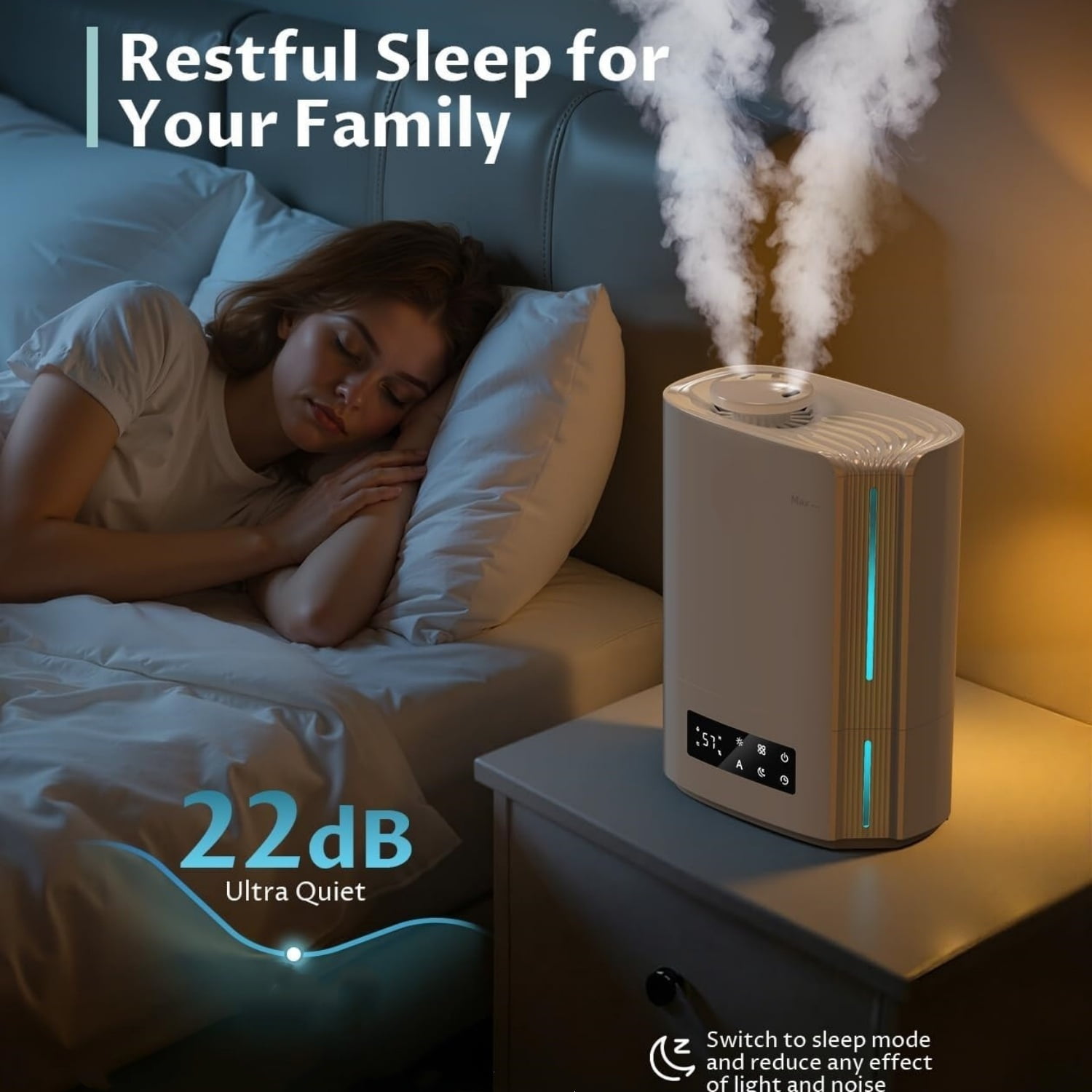 6L Humidifiers for Bedroom Large Room & Essential Oil Diffuser, Ultrasonic Top Fill Cool Mist Humidifiers for Baby, Plants, Nursery Last up to 60 Hours, Smart Humidistat Control, Quiet