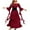 Red, variant on Jacenvly New Cocktail Dresses for Women Fashion Women's Spring/Summer Solid Court Long Sleeve Round-Neck Dress Women Formal Dresses Black Xxl