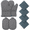 Gray, variant on SUGARDAY Oven Mitts Kitchen Towels Dishcloths with Pot Holders Sets 8PCS, Dish Towels Sets Oven Gloves Pot Pads for Kitchen Heat Resistant with Non-Slip Silicone Surface for Baking Cooking Grey