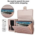 thumbnail image 7 of Allytechgroup Galaxy Z Flip 6 Wallet Case with Shoulder Strap, Premium PU Leather Multiple Cards Slots Protective Shockproof Portable Phone Case Cover for Samsung Galaxy Z Flip 6, Rosegold, 7 of 7