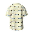 thumbnail image 6 of Lsque Dachshund Dog Puppy print Men's Cuban Collar Short Sleeve Shirt Summer Beachwear Casual Button Down Fashionable Vacation Leisure Shirt-XX-Large, 6 of 7