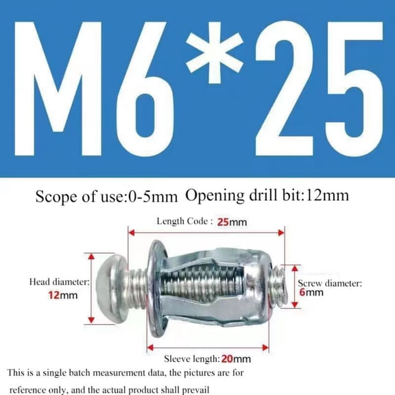10-Pack Iron Expansion Screw for Gypsum Board Hollow Wall Anchors Lantern Type Riveting Connectors DIY & Construction Use