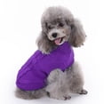 thumbnail image 5 of Stripe Dog Vest Fleece Mountaineer Coat Warm Windproof Polyester Jacket for 2-30 Lbs All Seasons Outdoor Pet Apparel,Purple Size XS, 5 of 8