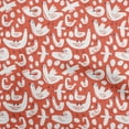 thumbnail image 1 of oneOone Cotton Poplin Twill Red Fabric Bird Quilting Supplies Print Sewing Fabric By The Yard 56 Inch Wide, 1 of 4