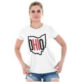 thumbnail image 3 of Ohio Pride OH Shaped Outline State Womens Slim Fit Graphic Tee Brisco Brands X, 3 of 5