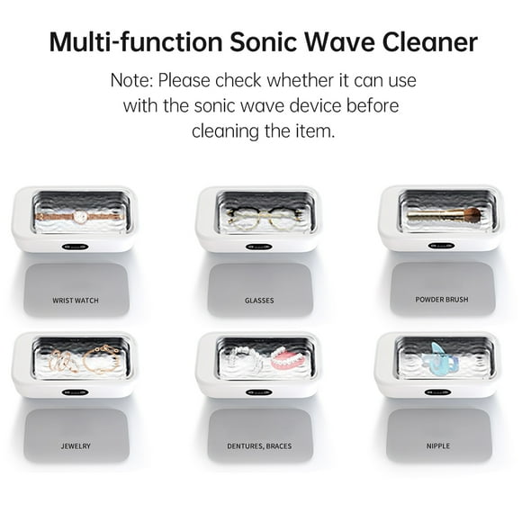 Cleaning machine,Screen 340ml Inner And Screen Professional Cleaner With Stainless Steel Sonic Cleaner 49khz One Button Watch Bands/ Denture/ 3 And 304 With 3 And Silver/ Retainer/ Watch Qisuo