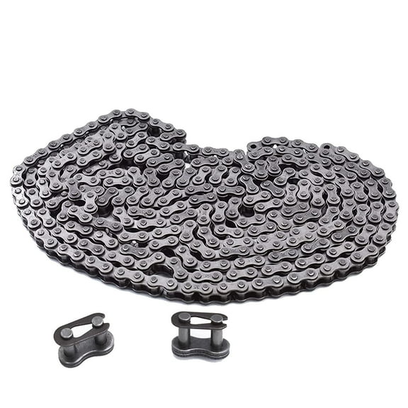 findmall 35 Roller Chain 10 Feet with 2 Connecting Links Fit 35 Roller Chain Carbon Steel Material for Motorcycle, Bicycle, Go Kart and Other Industrial Machinery
