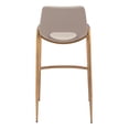 thumbnail image 5 of Desi Barstool Beige & Gold Barstool, Modern Style, Plush and durable faux leather fabric, Plywood, Indoor Bar, 5 of 9