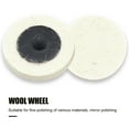 thumbnail image 6 of Fairnull 2Pcs 2 inch Dedicated Wool Polishing Pad Good Performance Easy to Use Long Service Life Reliable Buffing Wheel for Power Tools, 6 of 8