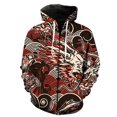thumbnail image 1 of Sudadera con capucha y cremallera estilo japonés con diseño de dragón cobra para hombre, estilo Harajuku informal, para adolescentes, unisex, de gran tamaño y genial., 1 of 6