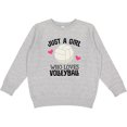 thumbnail image 2 of Inktastic Just a Girl Who Loves Volleyball Youth Sweatshirt, 2 of 4