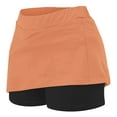thumbnail image 5 of uublik Boho Skirts for Girls Orange Tennis Skirts Golf Skort Athletic Dance Running School Sport Skirts with Shorts Size 2T-12, 5 of 5