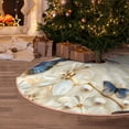 thumbnail image 4 of Salouo Elegant Butterflies And Pearls Christmas Tree Skirt 36" Farmhouse Christmas Decorations Snowman Xmas Tree Skirt Tree Mat for Holiday Party Decor, 4 of 8