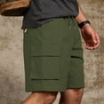 thumbnail image 5 of WERYOUNG Men's Casual Shorts Solid Color Elastic Waist Daily Wear Loose Fit Cargo Athletic Shorts With Pockets And Drawstring Outdoor Sports Versatile Cozy Bottom, 5 of 8