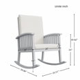 DRNANLIT Gray Acacia Wood Rocking Chair with Cushions – Outdoor Indoor ...
