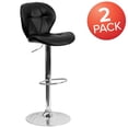 thumbnail image 2 of Flash Furniture Contemporary Tufted Black Vinyl Adjustable Height Bar Stool with Chrome Base, 2 Pack, 2 of 8