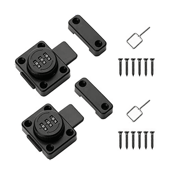 2 Pack Cabinet Password Latch, Keyless Cabinet Lock, Cabinet Latch, Combination Latch, Combination Lock