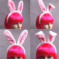 thumbnail image 4 of [Big Save!]Easter Bunny Ears Festival Fluff Rabbit Ears Headband Headwear Dress Up Prop Funny Party Hats Bunny Ears for Party Costume Purple, 4 of 6
