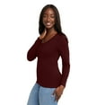thumbnail image 5 of Hanes Originals Women’s Lightweight V-Neck Cotton Tee with Long Sleeves, Sizes XS-XXL, 5 of 8