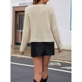 thumbnail image 5 of Women Knit Cardigan Sweaters Fall Fashion Long Sleeve Button Down Trendy Casual Jacket Winter Clothes Apricot L, 5 of 9