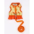 thumbnail image 2 of Rabbit Harness and Leash for Walking Escape Proof - Cute Carrot Pattern Mesh Breathable Bunny Vest Harness Outdoor Camping Hiking Training - Also Suit for Ferret Kitten Puppy Small Animals, 2 of 5