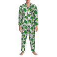 thumbnail image 3 of Pofeuu Broccoli 2 Print Men's Long Sleeve Pajama Set Pijamas Para Hombres Pijamas Para Hombres Mens Pajamas Set-X-Large, 3 of 7