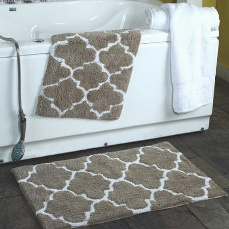 Affinity Home Collection 2 Piece Moroccan Trellis 100 Percent Cotton Affinity Home Collection 2 Piece Moroccan Trellis 100 Percent Cotton Bath Rug Set