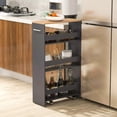 thumbnail image 3 of Harmijoy 4-Tier Rolling Storage Cart 8" Slim Kitchen Cart on Wheels with Open Shelves, 3 of 7