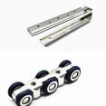 thumbnail image 5 of MLINS 3 pcs  Track Roller Barn Door Track System Door Accessories Hanging 6 Wheels Sliding Track Roller (Silver Dark Blue), 5 of 8