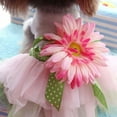 thumbnail image 2 of Opolski Pet Dog Flower Gauze Tutu Dress Skirt Puppy Cat Bowknot Princess Clothes, 2 of 7