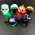 thumbnail image 4 of 12 anillos iluminados de Halloween, recuerdos de fiesta de Halloween, anillo brillante, calabaza + murciélago + esqueleto, 4 of 5