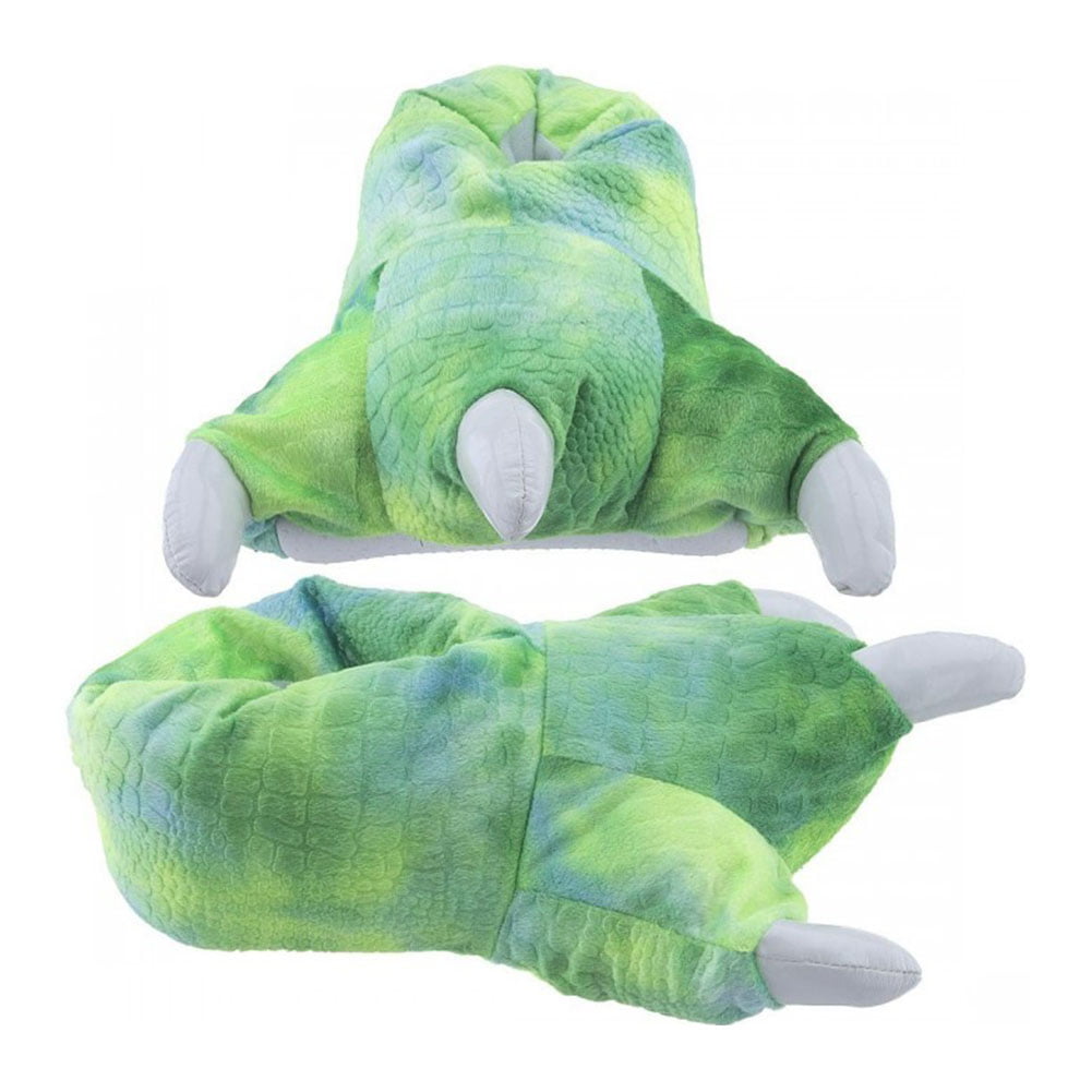 fuzzy dinosaur slippers
