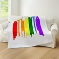 thumbnail image 4 of CafePress - Atlanta Gay Pride Rainbow Cityscape Throw Blanket - Soft Fleece Throw Blanket, 50"x60" for All Ages, 4 of 4