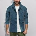 thumbnail image 1 of pstuiky hombres de manga larga, Camiseta lisa de manga larga con cuello vuelto para hombre, informal, elegante, cómoda, con bolsillos, botones y cremallera. tops de invierno para hombre xxl, 1 of 6