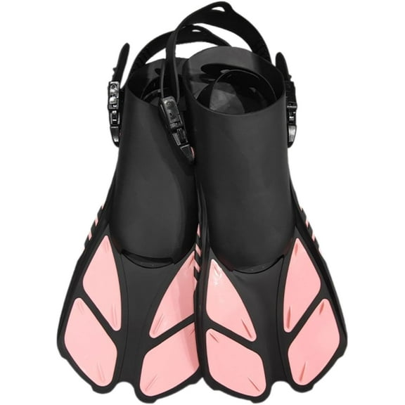 Short Snorkels Fins Travel Size Flippers Adjustable Open Heel Swim Flippers Scubas Fins Adjustable Hasps Swimming Fins