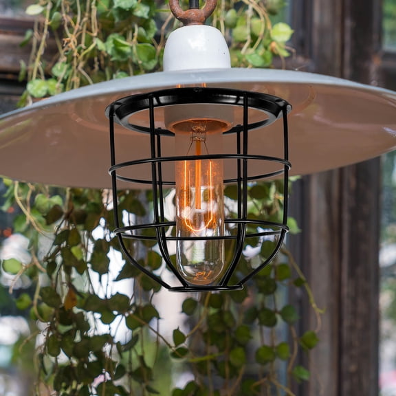 NICEXMAS Light Bulb Cage Guard Wire Mesh Black 1Pcs 5.7X5.7X5.5In