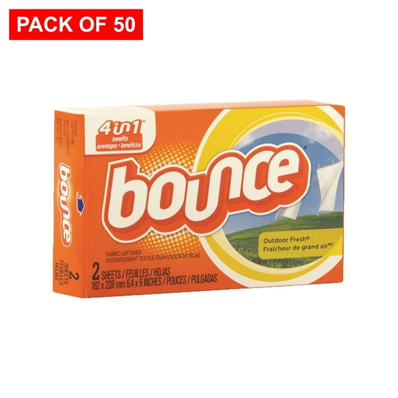 Bounce Fabric Softener and Dryer Sheets - Coin Vend, 50 Pack