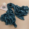 thumbnail image 2 of PRINxy Women’s Crinkled Solid Lightweight Linen Wrap, Airy Long Neck Shawl For Spring Road Travel Coffee Runs Daily Outfits Mint Green, 2 of 3
