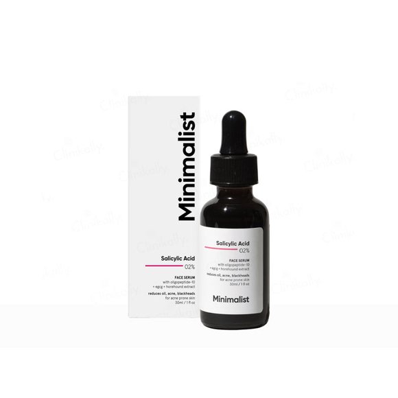 Minimalist 2% Salicylic Acid Face Serum, 30ml Each (Pack of 2)