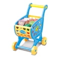 thumbnail image 2 of Carro de compras de juguete carrito de compras supermercado carro de juguete con frutas alimentos juego de juguete azul Magideal Carro de compras de juguete, 2 of 7