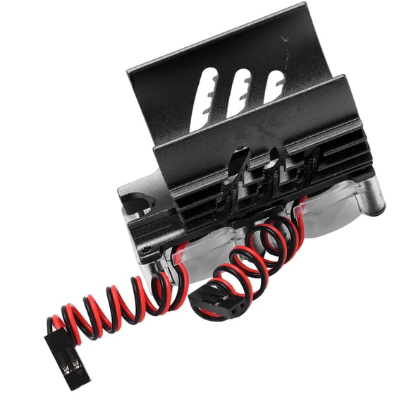Akozon Radiateur de Refroidissement à Double Ventilateurs, Aluminium et Plastique, Dissipateur Thermique pour ARRMA, 1/8 Xmaxx, Summit E