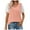 Orange, variant on Fesfesfes Womens T Shirts Casual Women Casual Fashion Mesh Puff Sleeve Solid And Printed Short Sleeve V-Neck Pullover Blouse T-shirt Tops Womens Tshirts 2XL(US:12)