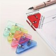 thumbnail image 5 of Clips triangulares transparentes y duraderos, 10 unidades, para el hogar, la oficina y la escuela., 5 of 5