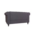 thumbnail image 4 of Home Square 2 Piece Set with Living Room Loveseat and Chair in Dark Gray, 4 of 12