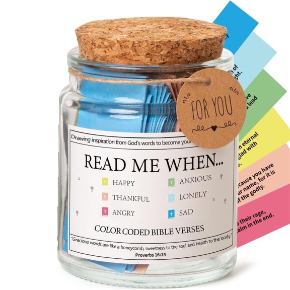 CELNNCOE Inspirational Bible Verses Jar,Prayer Requests,Faith in a Jar, Bible Verses In A Jar Gifts,Home Decor,blue