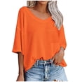 thumbnail image 2 of Birdeem T-Shirt Décontracté Mode Femme Col en V Manches Courtes Ample, 2 of 7