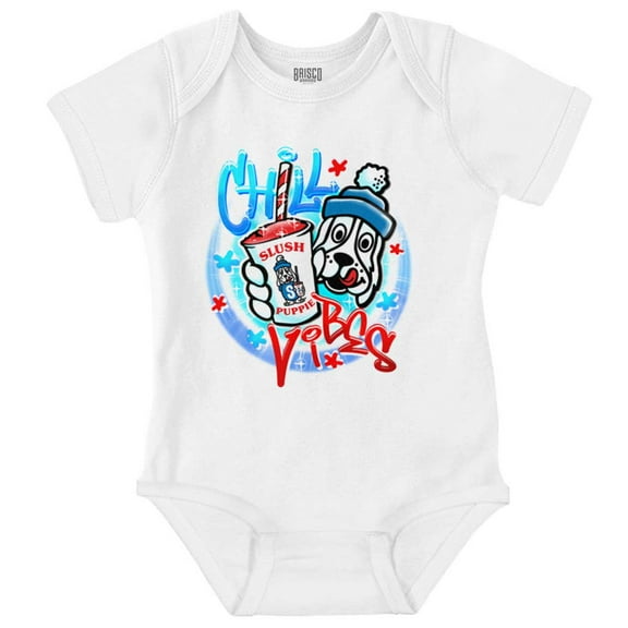 Airbrushed Slush Puppie Chill Vibes Romper Boys or Girls Infant Baby Brisco Brands 12M