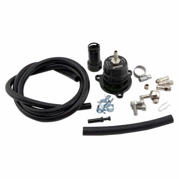 Fits 2016-2018 Ford Focus Turbo Smart Turbocharger Blow Off Valve TS-0203-1064 Kompact Shortie; 50/50 Recirculation/Vent To Atmosphere; Dual Port; Black; Aluminum
