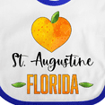 thumbnail image 4 of Inktastic St. Augustine Florida Orange in Heart Boys or Girls Baby Bib, 4 of 4
