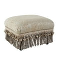 thumbnail image 3 of Fiona Traditional Decorative Floral Fabric Footstool/Ottoman in Neutral, 3 of 5